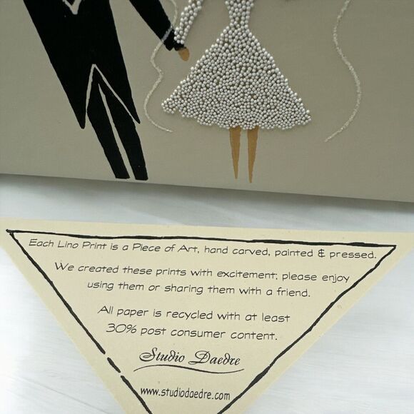 Studio Dadre Art, Hand Carved & Pressed Embellished Wedding  Guest Sign In Book - Picture 3 of 3